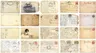 small images of many 20 old postcards, some with stamps, some with handwriting