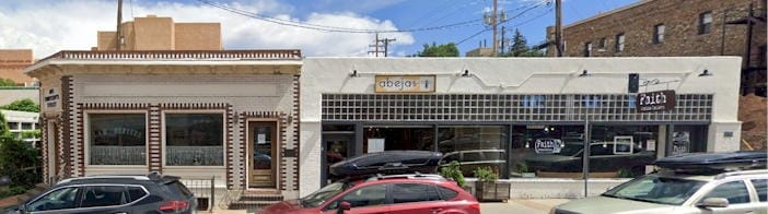 photo of two one-story buildings