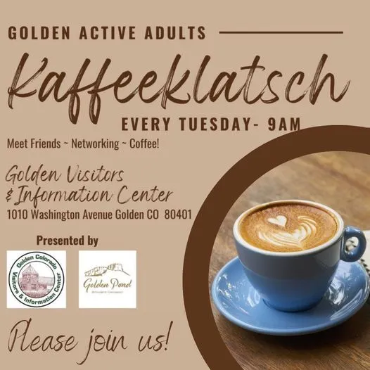 Invitation to meet Tuesday mornings at 9 at the Visitors Center.  Make friends, network, and drink coffee!