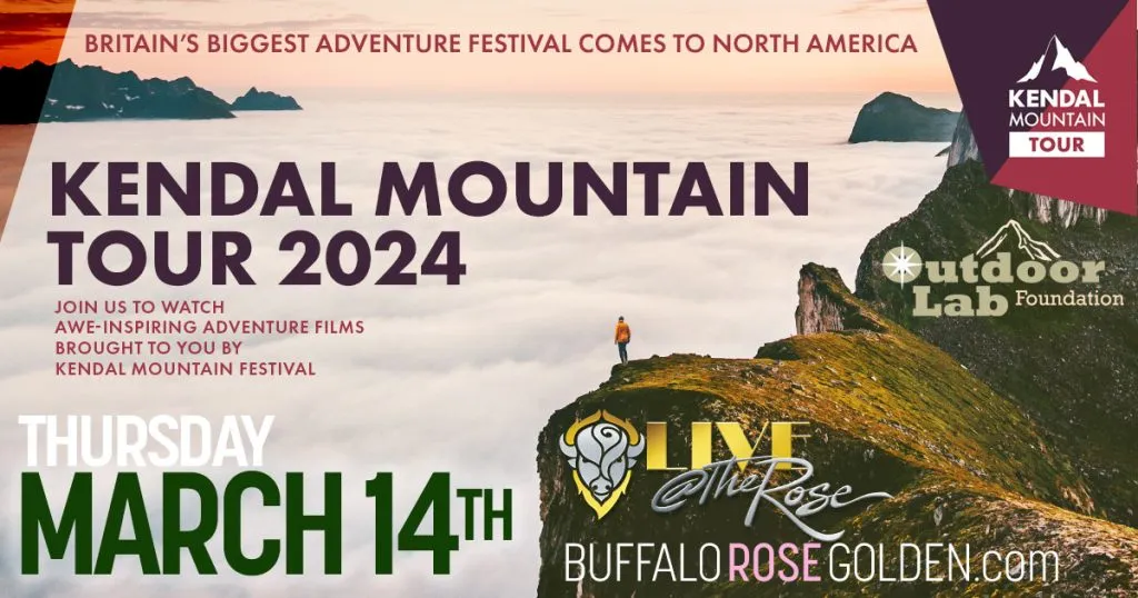 show poster advertising Britain's Biggest Adventure Festival Comes toNorth America