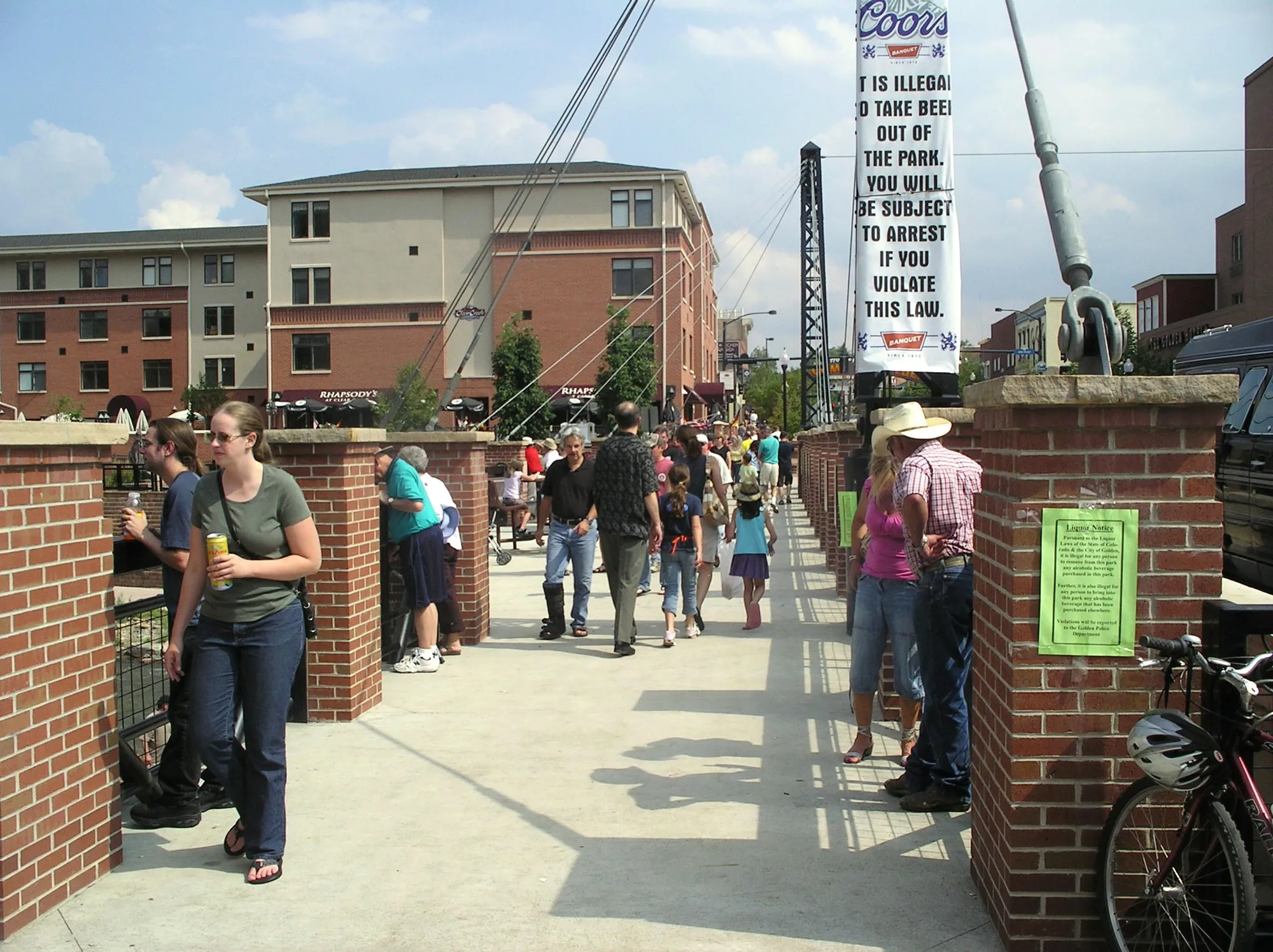 many people on the Washington Avenue Bridg