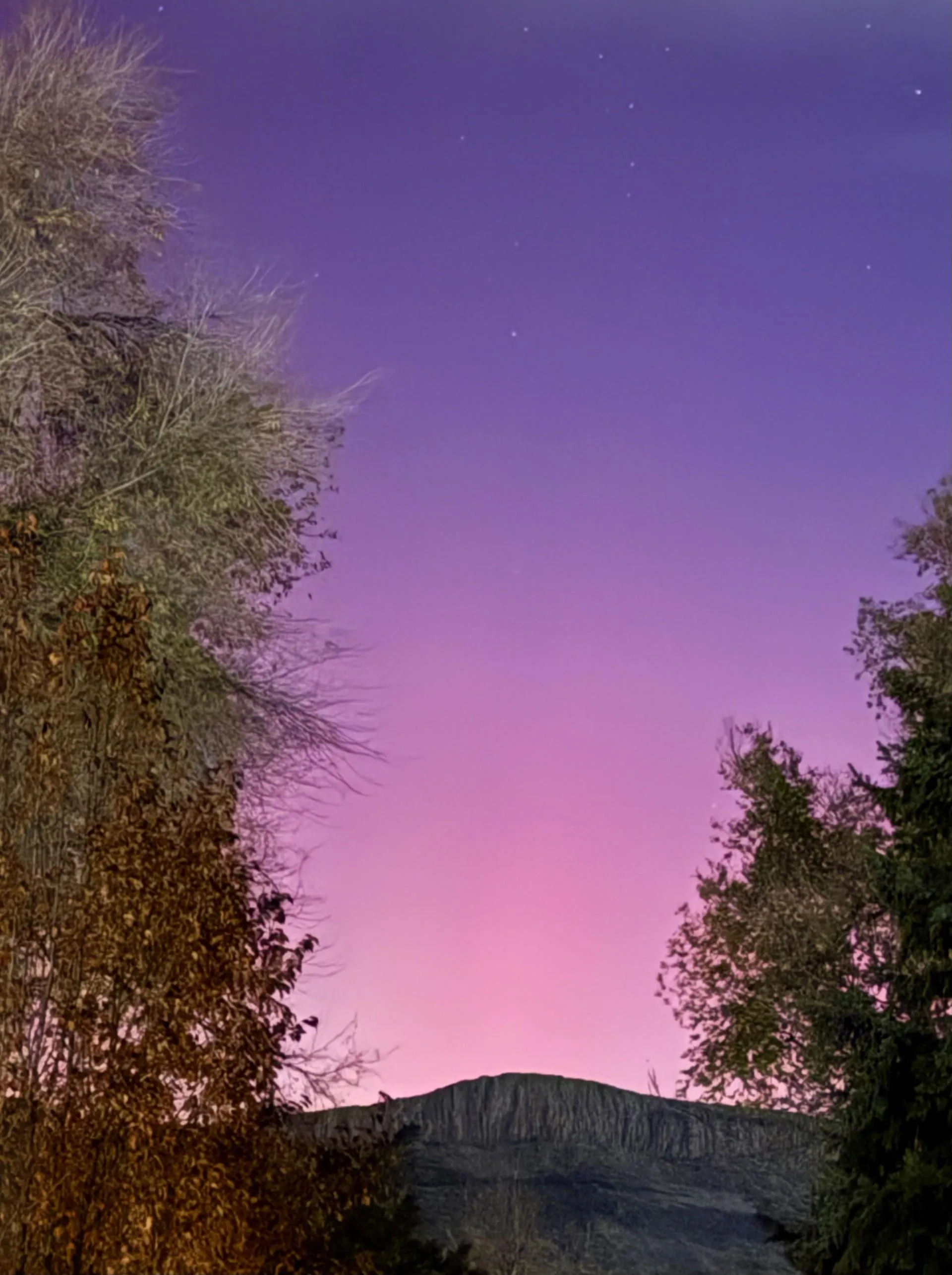 Northern Lights Behind North Table Mountain