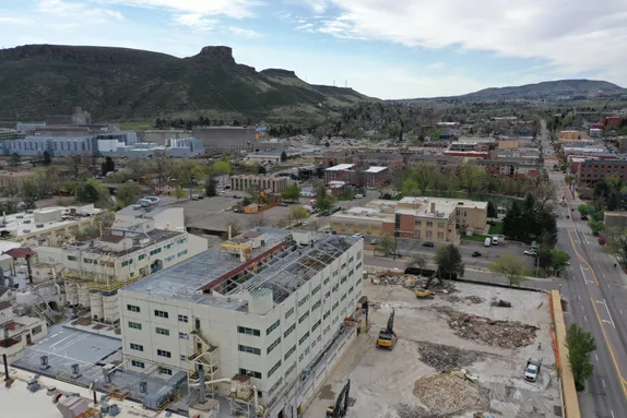 CoorsTek site where several buildings have been leveled and more remain