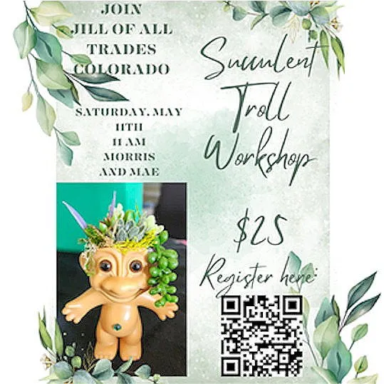 11AM-12PM Succulent Troll Workshop
