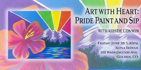 5:30PM Art with Heart: Pride Paint and Sip @ Kona Bowls