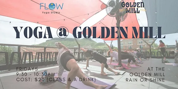 9:30-10:30AM Rooftop Yoga @ The Golden Mill