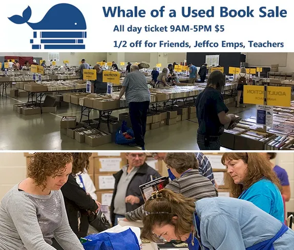 9AM-5PM Spring Whale of a Used Book Sale @ Jefferson County Fairgrounds