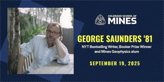 5:30-6:30PM George Saunders '81 NYT Bestselling Author & Booker Prize Winner @ Colorado School of Mines