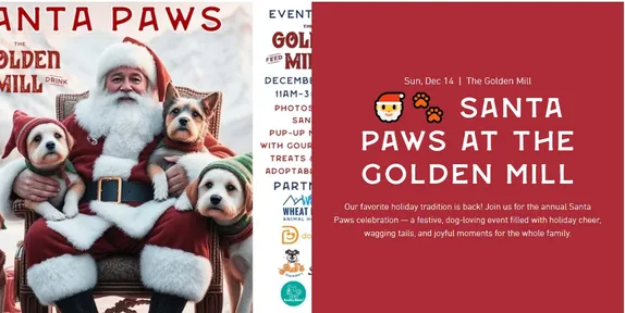 11AM-3PM Santa Paws @ Golden Mill