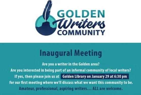 6:30-7:30PM Golden Writers Community Inaugural Meeting @ Golden Library