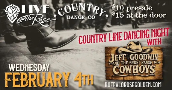 7-10PM Country Line Dancing with Jeff Goodwin and The Front Range Cowboys @ Buffalo Rose