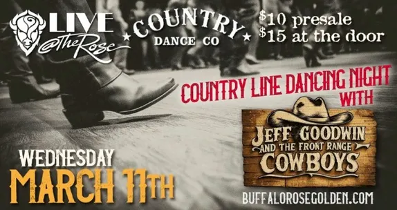 7-10PM Country Line Dancing with Jeff Goodwin and The Front Range Cowboys @ Buffalo Rose