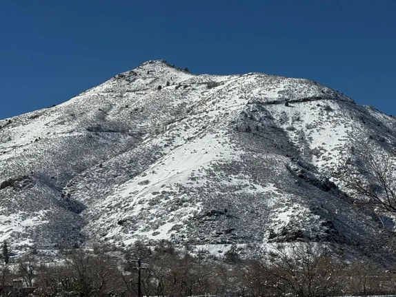 A Brief Glimpse of White on the Mountains...Soon Gone