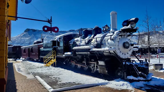 The Fleeting Appearance of Snow at the Railroad Museum